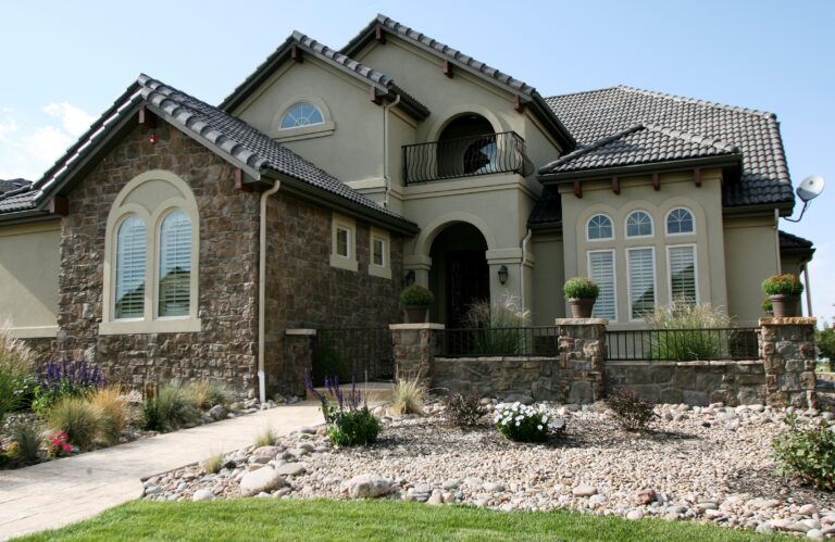 buff ledge moss on exterior of home