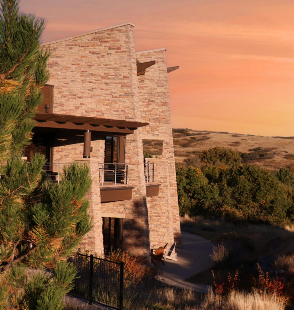 Sunset Exterior of Apartment of Country Ledge