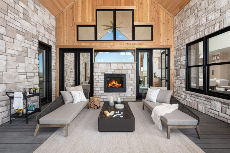 Exterior Stone Veneer, Winter Sky Limestone Sunset Stone HGTV Home