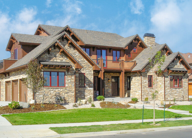 cobble on exterior of home