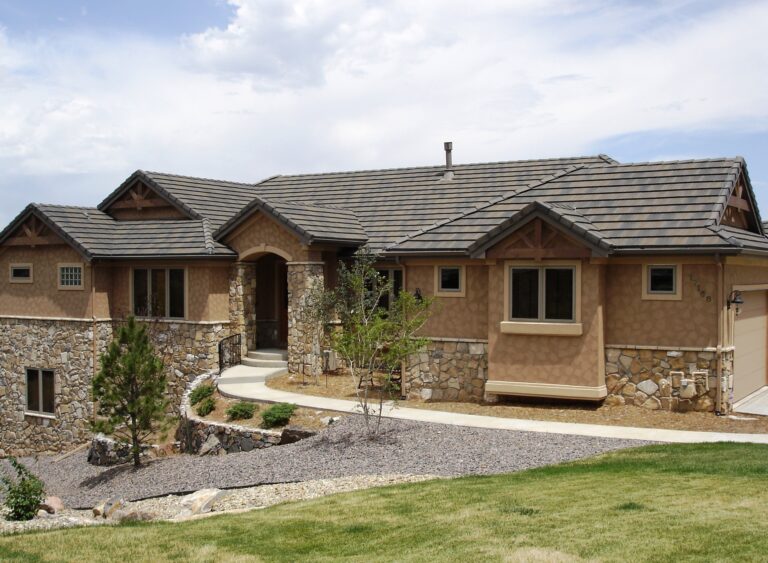 natural fieldstone on exterior of home